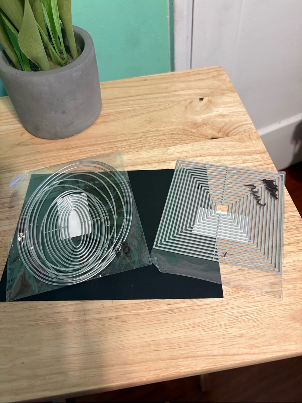 Nested Circle and Square Metal Craft Dies - Silver